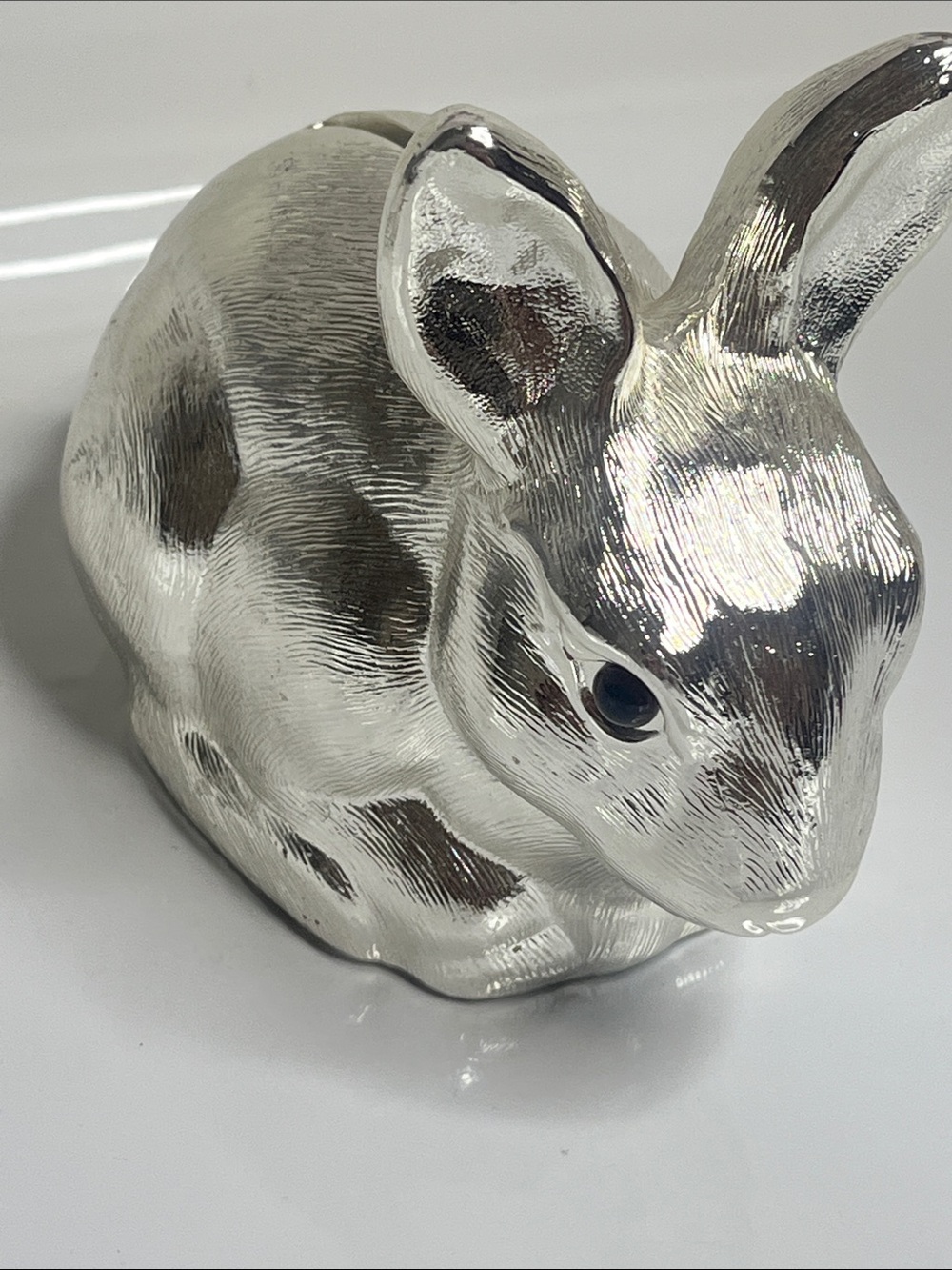 Reed & Barton Shiny Silver Bunny Coin Bank - Picture 7 of 8